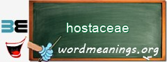 WordMeaning blackboard for hostaceae